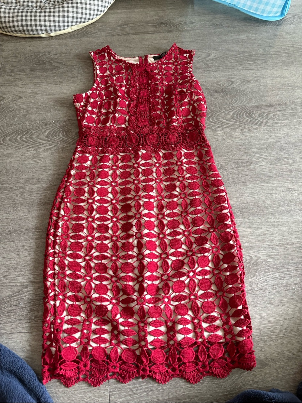 Aqua Red Lace Dress